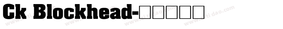 Ck Blockhead字体转换